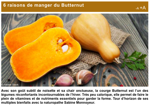 6 RAISONS DE MANGER DU BUTTERNUT