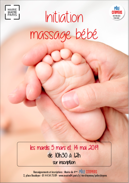 Atelier MASSAGE BEBE Mardi 14 MAI