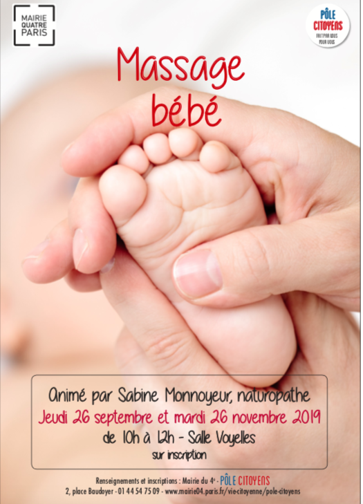 ATELIER MASSAGE BEBE Mardi 26 Novembre 