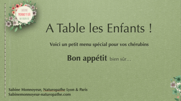 Idées recettes - Menu pour nos enfants ! 