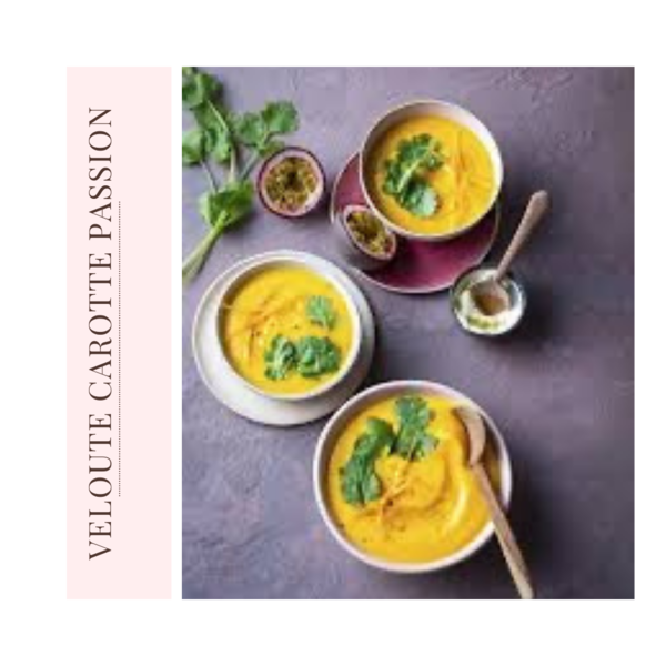 Photo velouté de carotte passion (vegan, sans gluten)