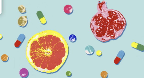 ILLUSTRATION FRUITS LEGUMES ET COMPLEMENTS ALIMENTAIRES