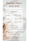 Planning Pilates Chez Jane
