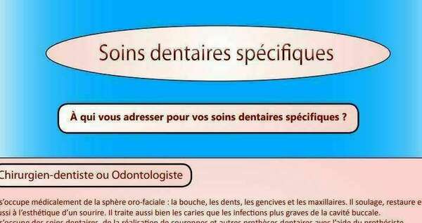 Dossier : Les soins dentaires spécifiques