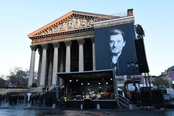 Cérémonie d'hommage à Johnny Halliday à l'église de la Madeleine