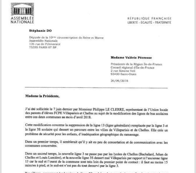 Victoire pour les étudiants des lycées de Chelles habitant à Villeparisis et Courtry