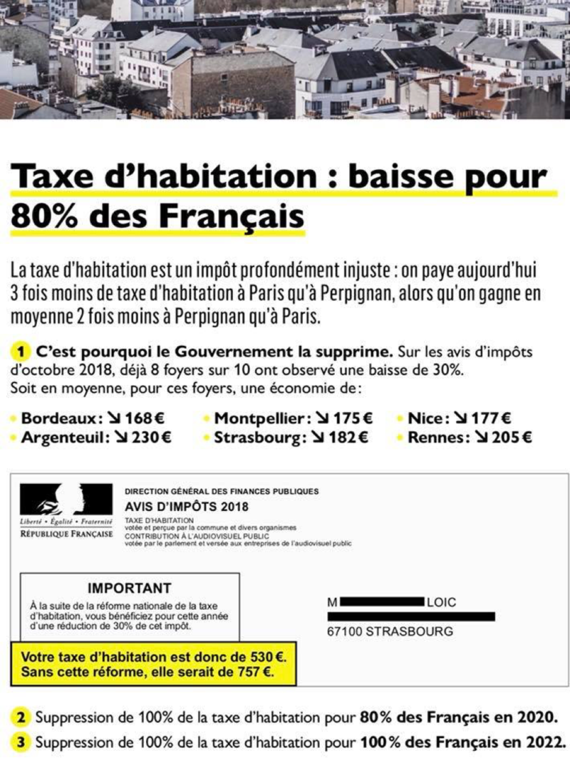 Suppression de la taxe d’habitation, travail qui paie mieux, mesures ...