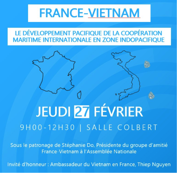 Mon colloque sur la coopération France-Vietnam dans le cadre du développement pacifique de la coopération maritime internationale en zone Indo-Pacifique.