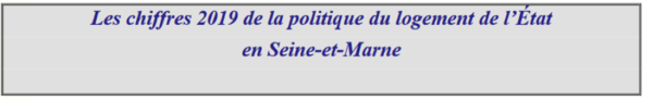 Les chiffres 2019 de la politique du logement de l’État en Seine-et-Marne