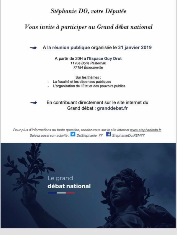 Le Grand débat national est désormais lancé dans notre 10ème circonscription