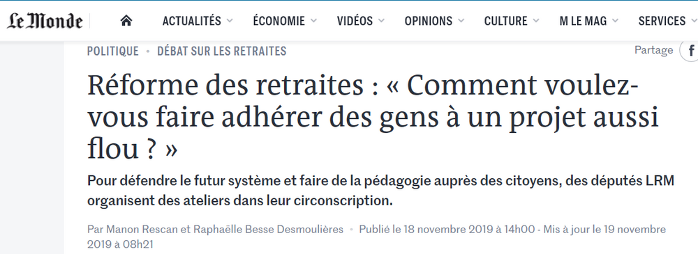 Compte-rendu de l’atelier citoyen sur le projet de réforme des retraites du 14 novembre 2019 à Chelles