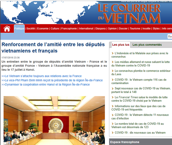 Entretiens avec les pouvoirs publics et politiques dans le cadre du déplacement de la délégation interparlementaire du groupe d’amitié France-Vietnam