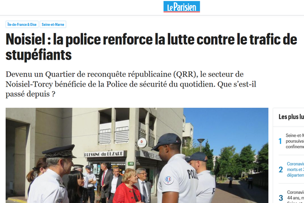 En déplacement à Noisiel pour constater l’arrivée de nouveaux effectifs de la Police de Sécurité du Quotidien