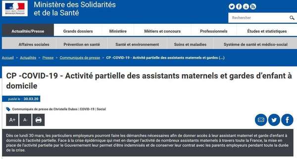 Démarches des particuliers employeurs pour l’activité partielle des assistants maternels et garde d’enfant à domicile 