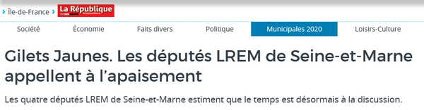 Les députés la République En Marche! de Seine-et-Marne reviennent sur les manifestations de ces dernières semaines et en appellent au dialogue pacifié