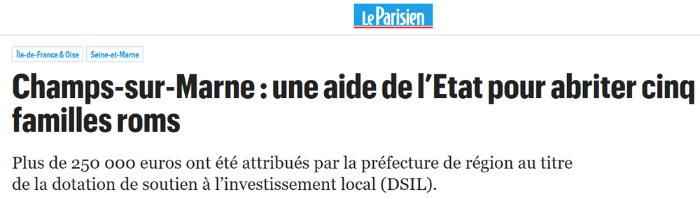 Champs-sur-Marne : mon intervention auprès du Premier Ministre pour l’hébergement de cinq familles issues de bidonvilles (suite)