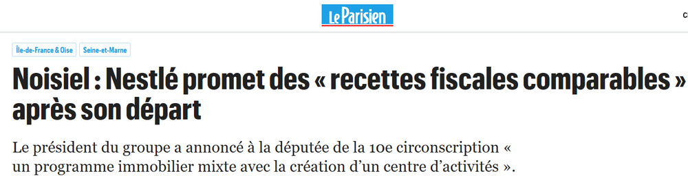 Noisiel : mobilisation à l’occasion du déménagement du groupe Nestlé