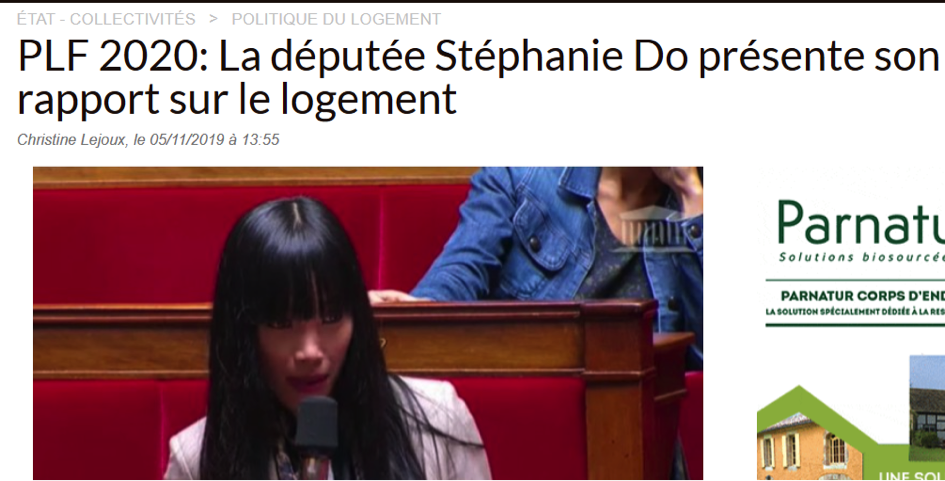 PLF 2020 - La députée Stéphanie Do présente son rapport sur le logement
