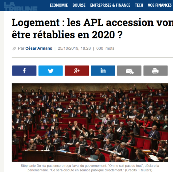 Les APL accession vont-elles vraiment être rétablies en 2020 