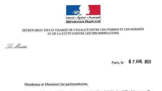 Courrier commun à la Secrétaire d’Etat à l’égalité F-H pour l’alerter sur les personnes en situation de prostitution