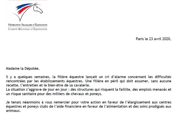 Alerte du ministre de l’agriculture sur la filière équine