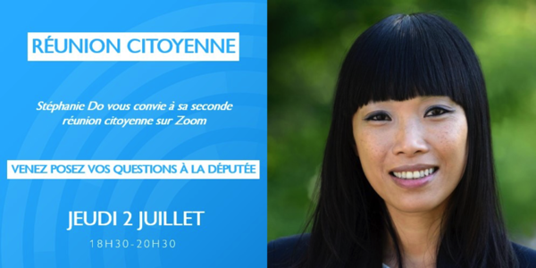 Je vous invite à participer à la seconde réunion citoyenne sur Zoom le 2 juillet à 18h30