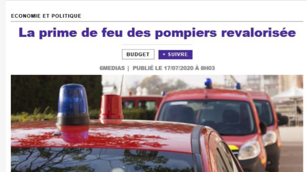 Mon engagement a abouti à la revalorisation de la prime de feu des sapeurs-pompiers !