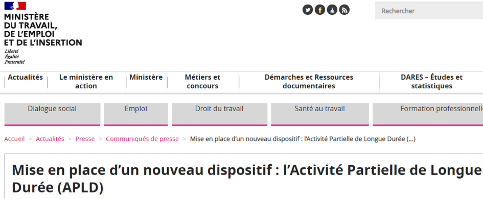 L’activité partielle de longue durée : nouveau dispositif pour protéger les emplois