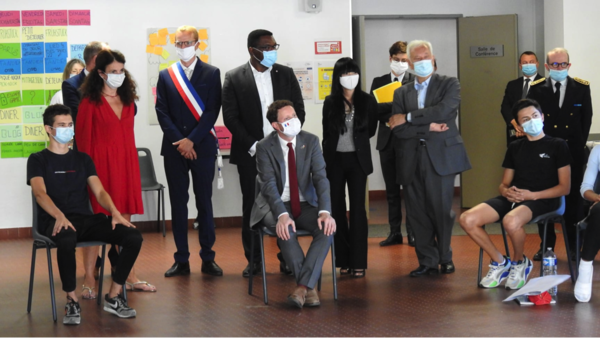 Visite du secrétaire d’Etat chargé des Affaires européennes Clément Beaune au centre international de séjour Le Rocheton à La Rochette