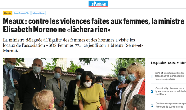 J’ai accueilli Mme Elisabeth Moreno, ministre déléguée chargée de l'Égalité entre les femmes et les hommes à l’occasion de son déplacement en Seine-et-Marne