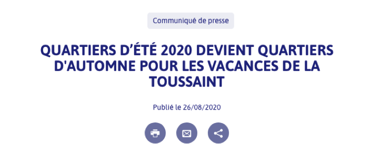 Quartiers d’automne : l'Etat mobilise des moyens pour les vacances des jeunes des quartiers prioritaires de Seine-et-Marne