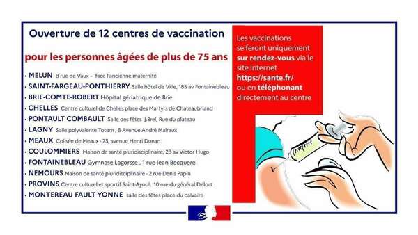 #COVID19 : informations sur la vaccination en Seine-et-Marne