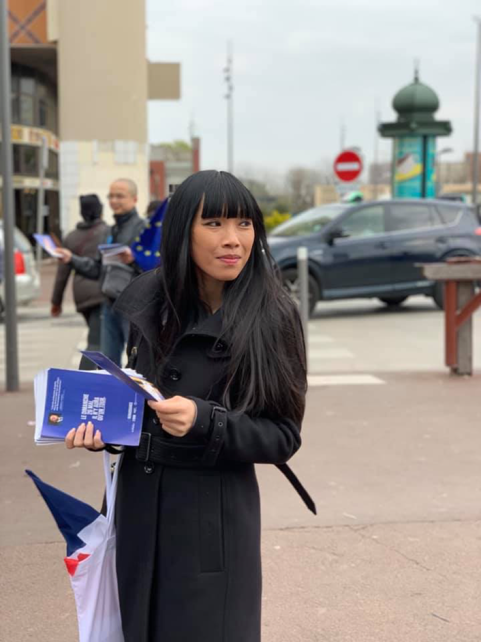 Echanges sur le projet européen « Renaissance » au marché de Noisiel le 12 avril