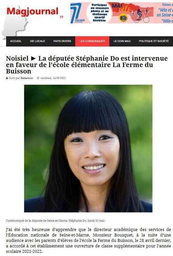 Ouverture d’une classe supplémentaire pour l’école la Ferme du Buisson !