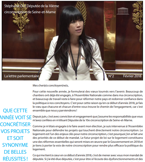 Lettre parlementaire de 2018