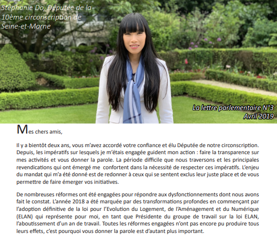 Lettre parlementaire de 2019