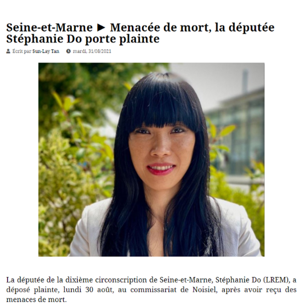 Menacée de mort, je porte plainte !