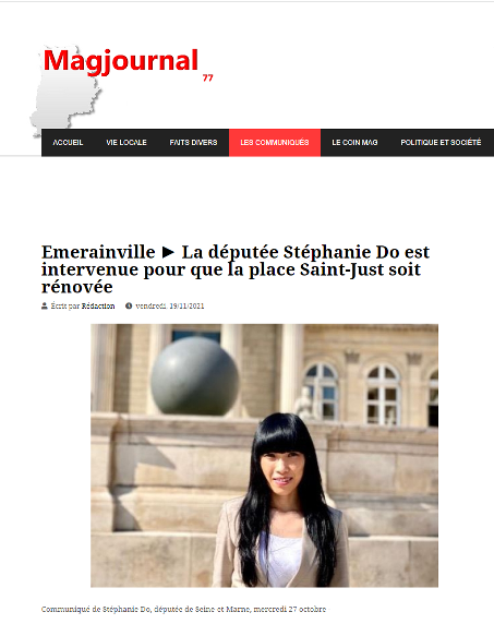 J’interviens pour la préservation et la rénovation de la place Saint-Just