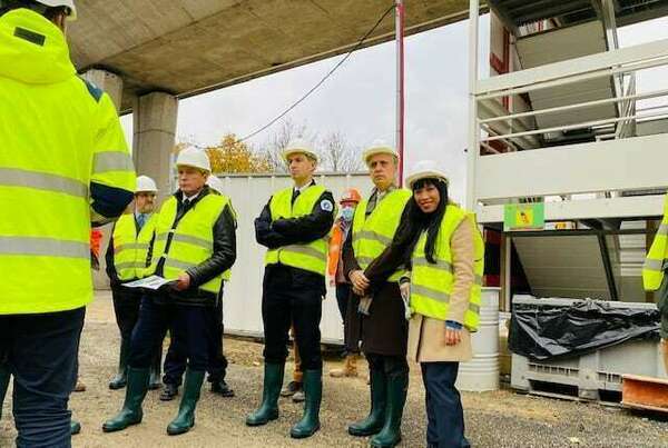 Visite du chantier de construction du nouvel hôtel de police ! 