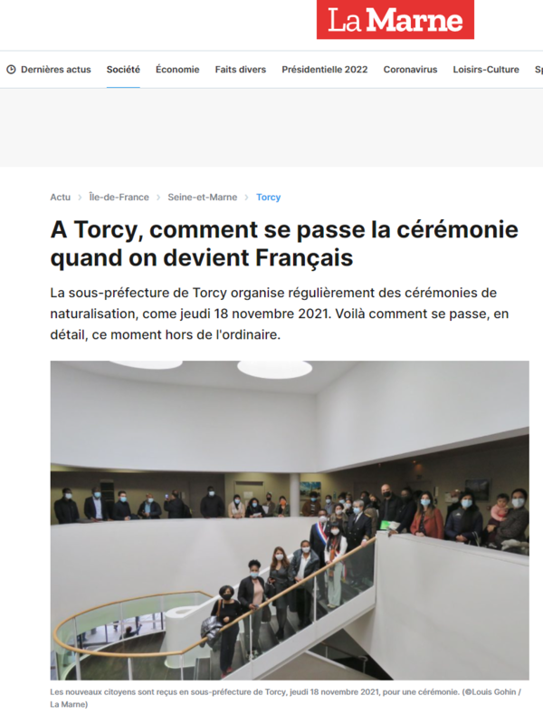 A Torcy, comment se passe la cérémonie quand on devient Français
