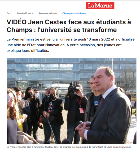 VIDÉO Jean Castex face aux étudiants à Champs : l'université se transforme