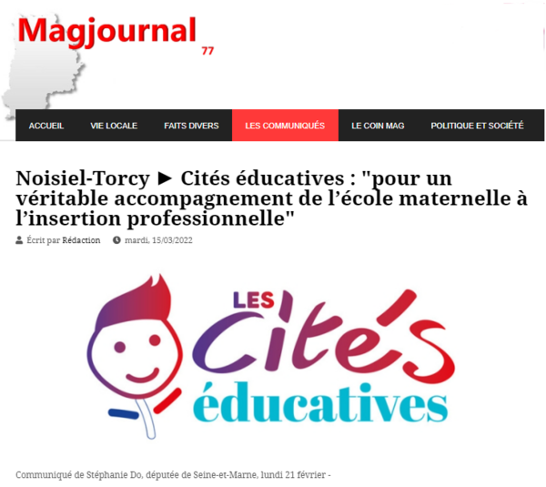 Noisiel-Torcy : Cité éducative 