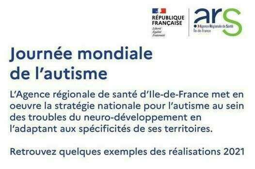 Le 2 avril, c'est la journée mondiale de l'autisme.