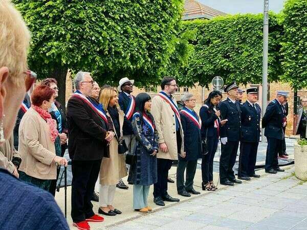 A Noisiel, pour la commémoration du 8 mai 1945.