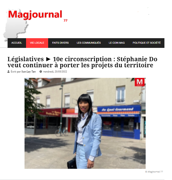 Législatives ► 10e circonscription : Stéphanie Do veut continuer à porter les projets du territoire