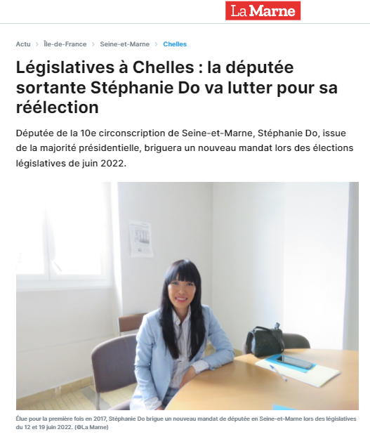 Législatives à Chelles : la députée sortante Stéphanie Do va lutter pour sa réélection