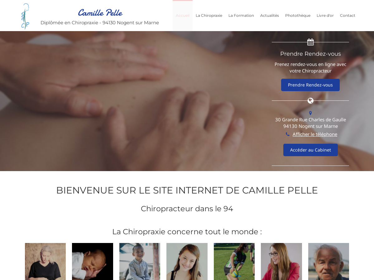 Exemple de site internet de Santé et Bien-être à Nogent sur Marne