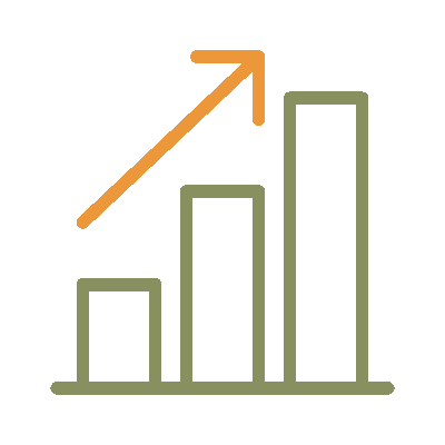 Wired outline 152 bar chart arrow  12 