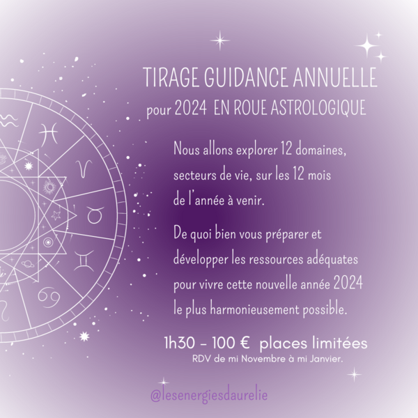 GUIDANCE 2024 Tirage en ROUE ASTROLOGIQUE 