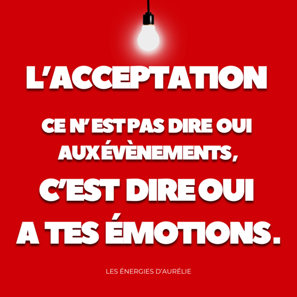 L'ACCEPTATION en thérapie